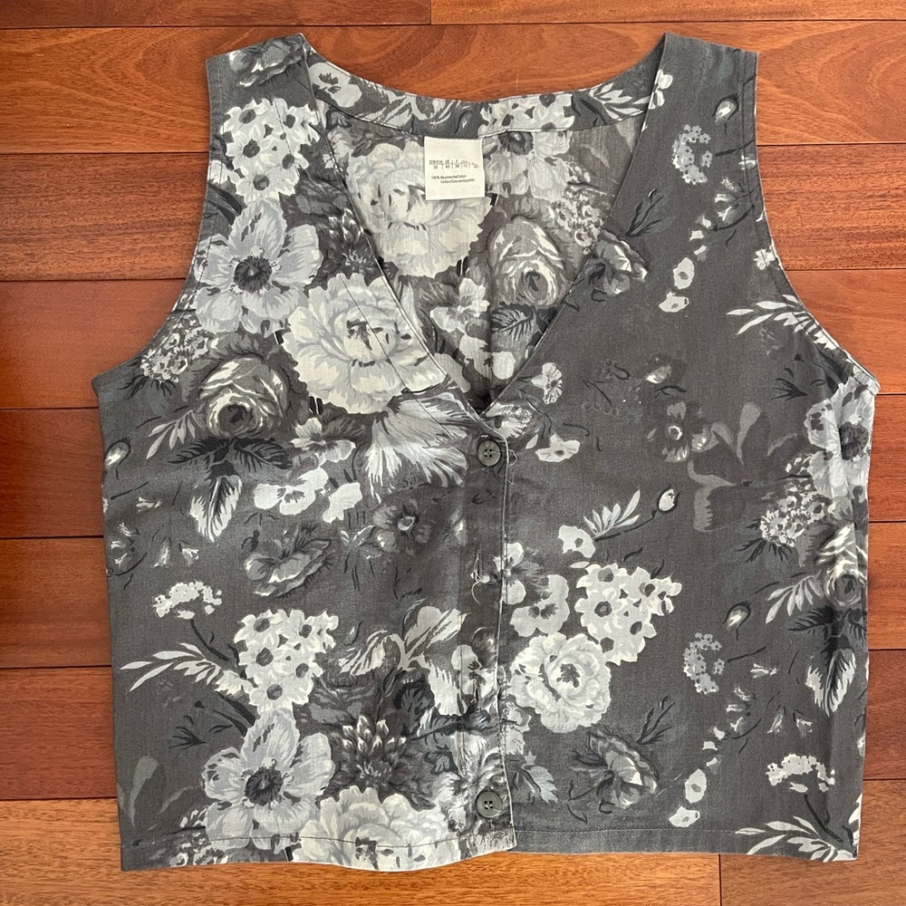 [German] Cotton Floral Tank Top Vest